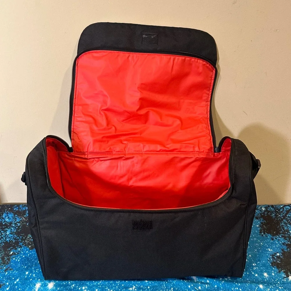 Drakkar Noir Mens Black Red Duffel Travel Gym Bag Shoulder Strap Promotional